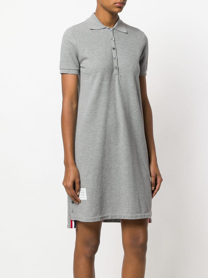 Thom-Browne-Knee-Length-Polo-Dress-Light-Grey-3