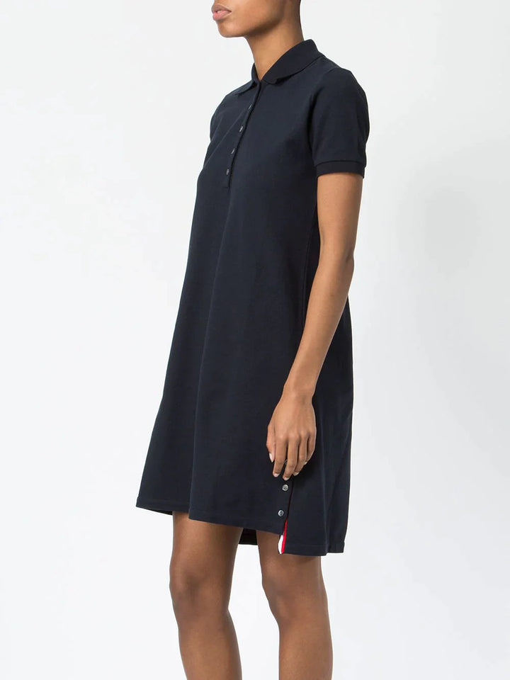 Thom-Browne-Knee-Length-Polo-Dress-Light-Navy-3