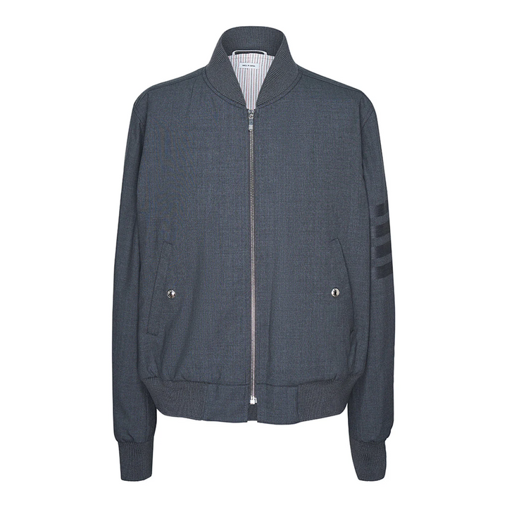 Knit Rib Blouson Jacket With 4Bar