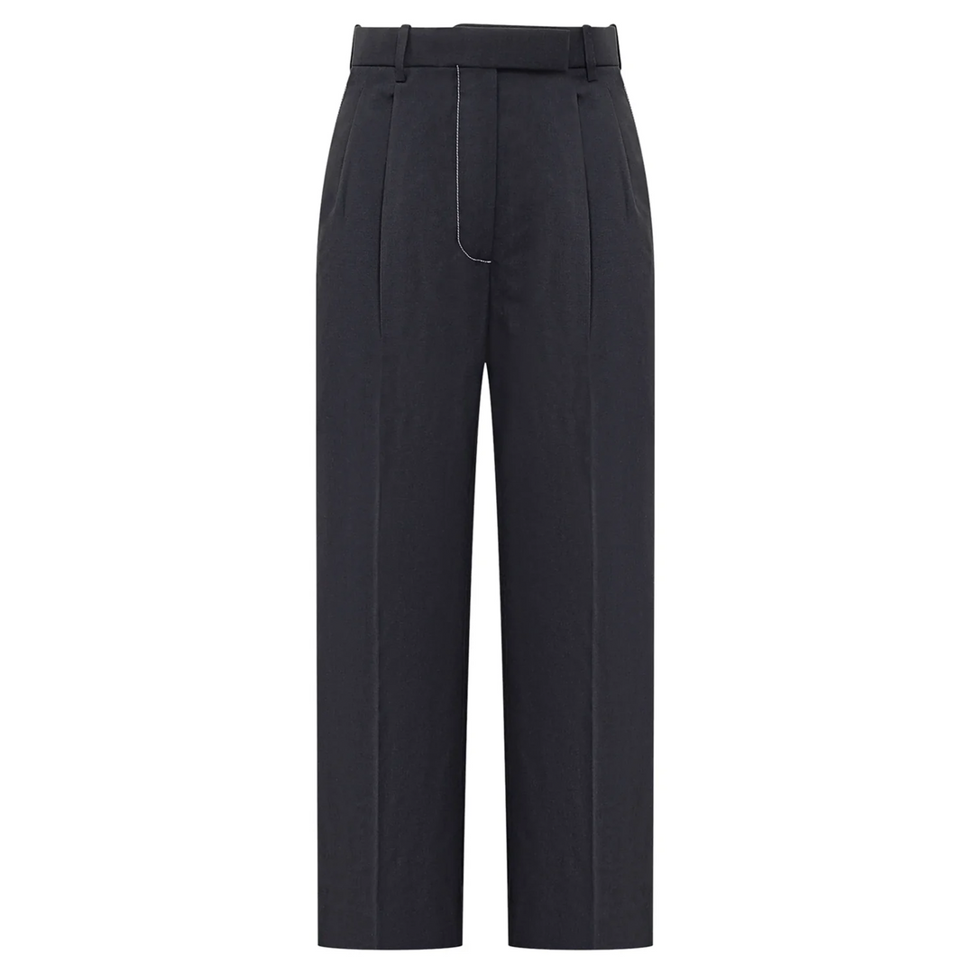 Linen Cotton High Waisted Trouser