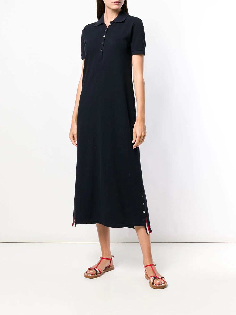 Long A-Line Polo Dress Women
