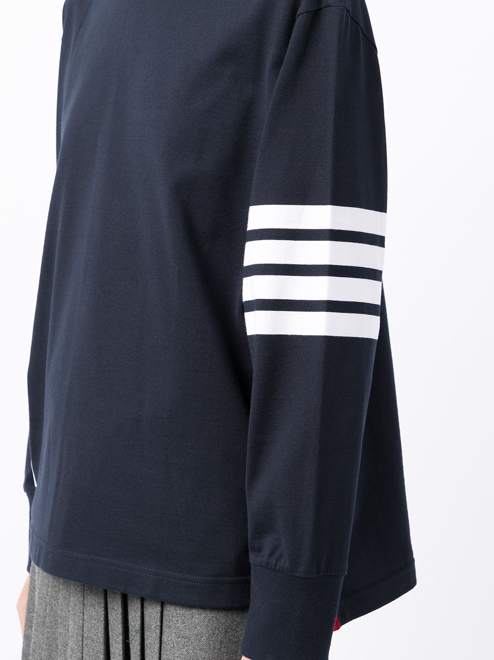 Thom-Browne-Long-Sleeve-Oversized-Tee-Navy-5