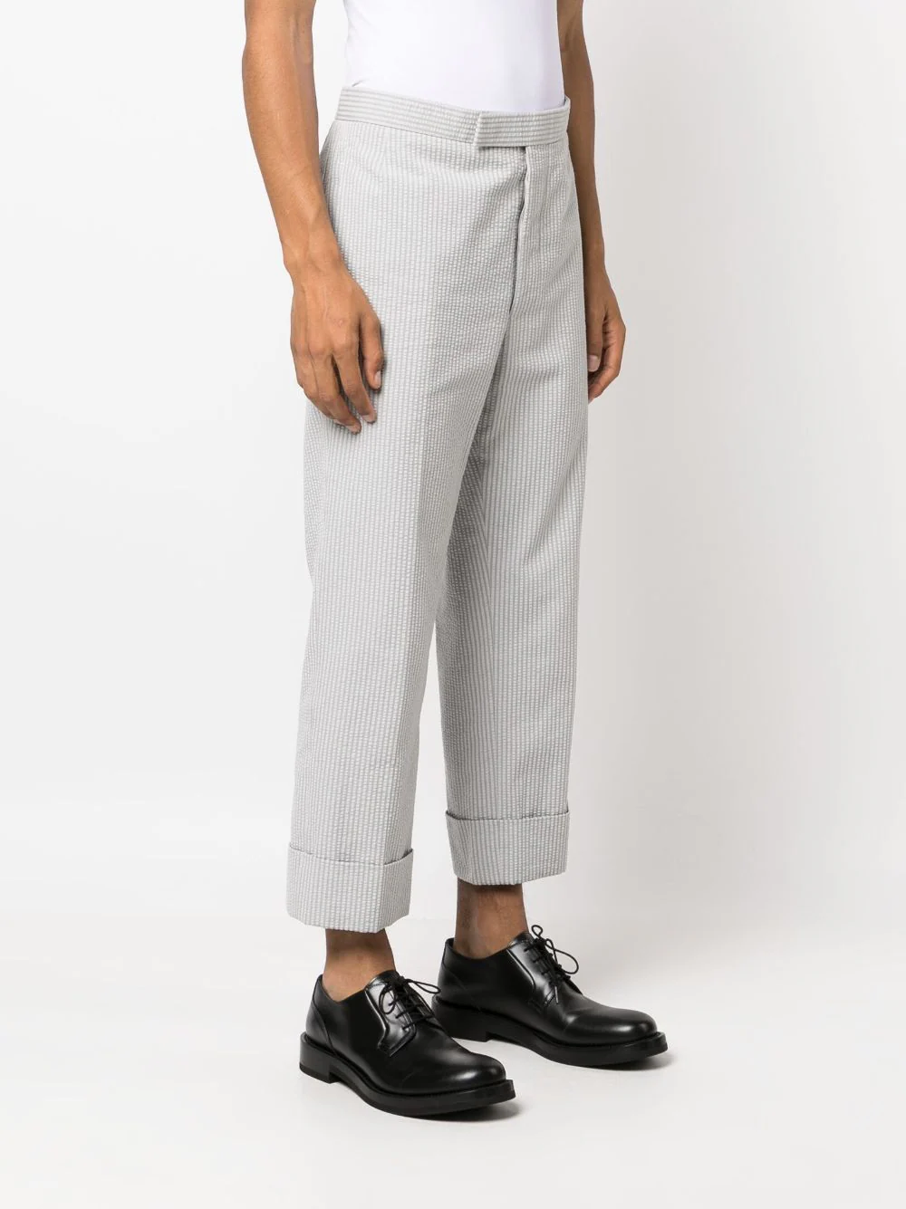 Thom-Browne-Low-Rise-Drop-Crotch-Bakcstrap-Pants-Light-Grey-3