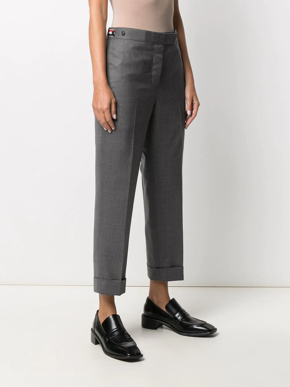 Thom-Browne-Low-Rise-Side-Tab-Skinny-Trousers-Grey-3