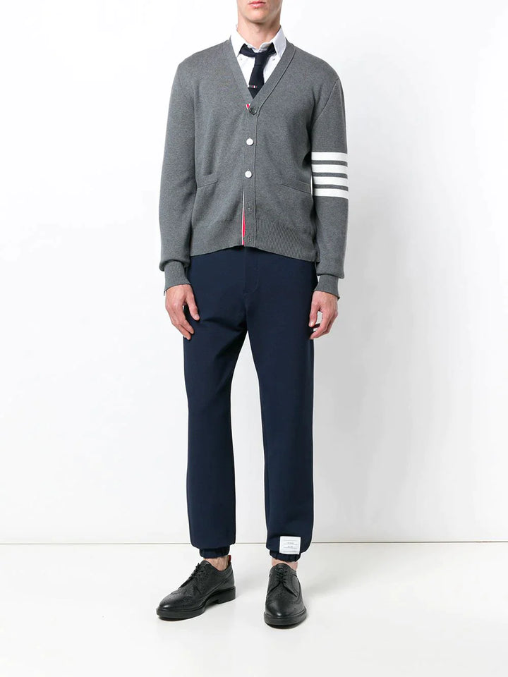 Thom-Browne-Milano-Stitch-V-Neck-Cardigan-Grey-2