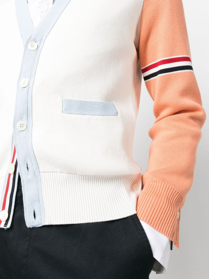 Thom-Browne-Milano-Stitch-V-Neck-Cardigan-Multi-5