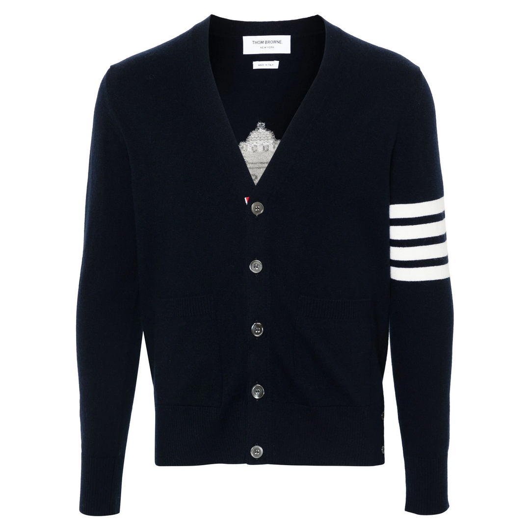 Nutcracker Merino Wool 4-Bar Cardigan Men