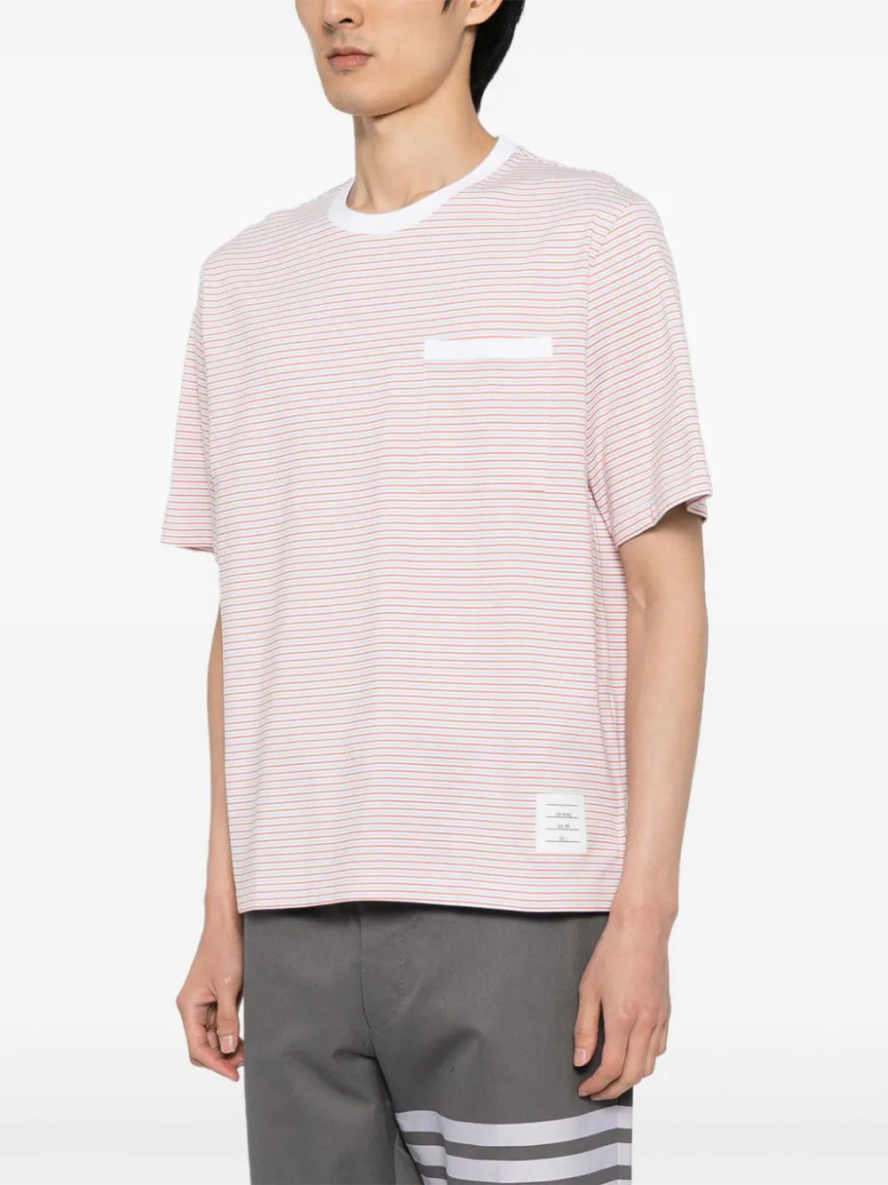 Thom-Browne-Oversized-Short-Sleeve-Pocket-Tee-Orange-3