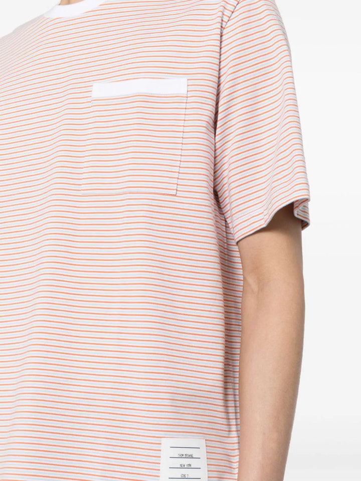 Thom-Browne-Oversized-Short-Sleeve-Pocket-Tee-Orange-5