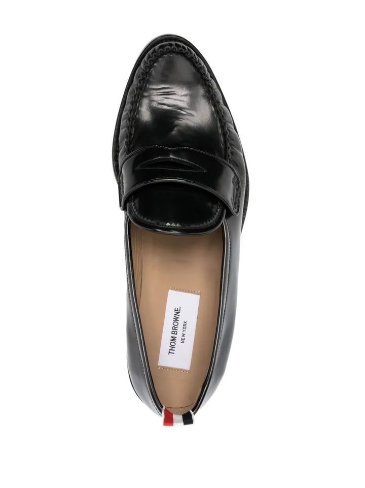 Thom-Browne-Pleated-Varsity-Loafer-Black-4