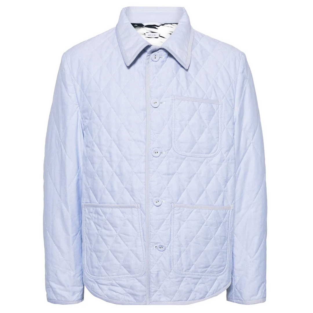 Quilted Down Oxford Shirt Jacket