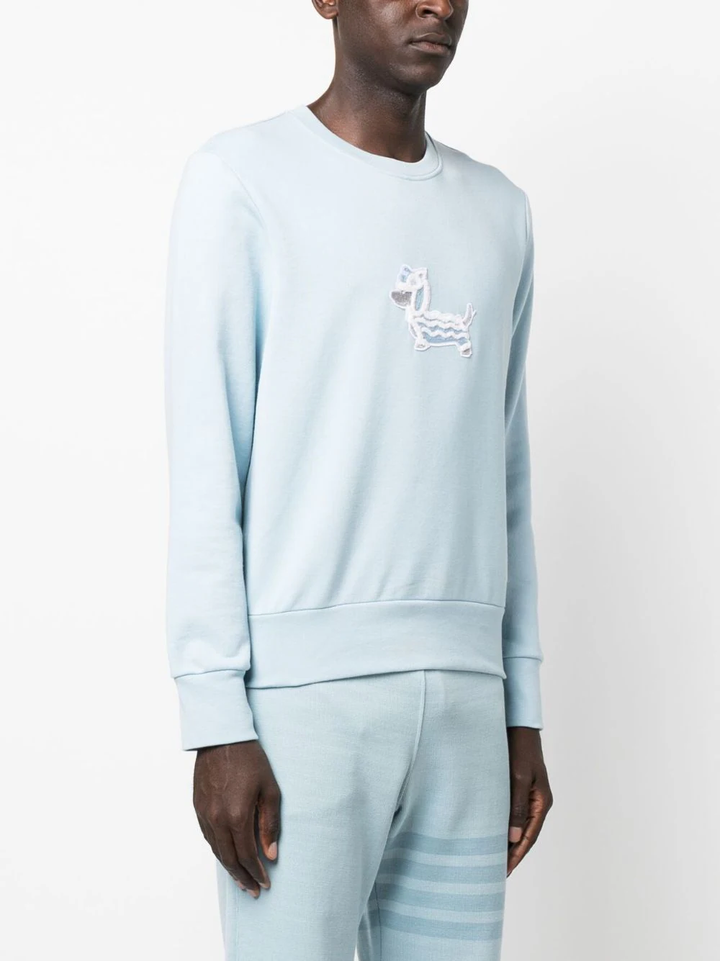 Thom-Browne-Relaxed-Fit-Crew-Neck-Sweatshirt-Blue-3