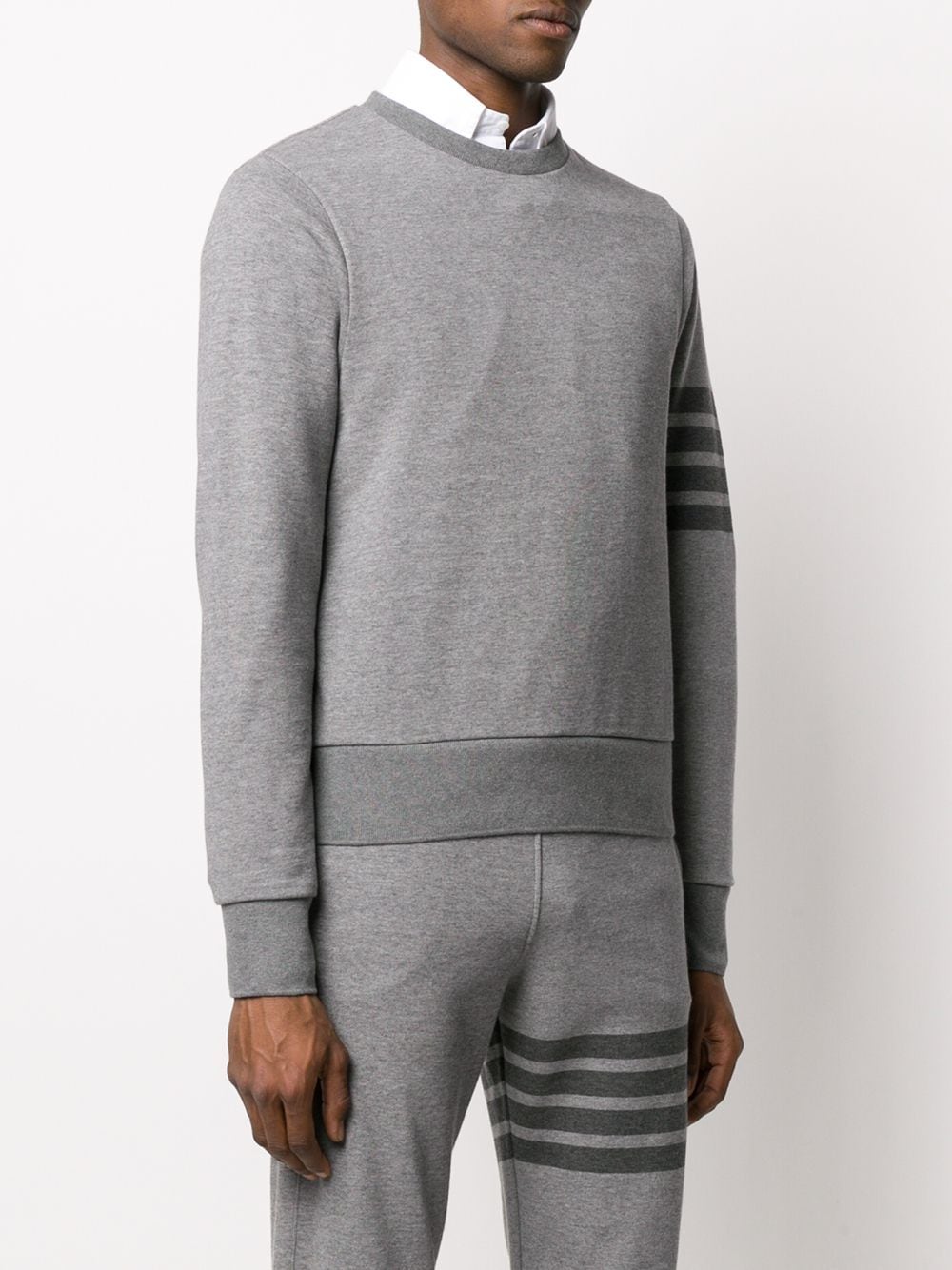 Thom Browne Relaxed Fit Crew Neck Sweatshirt Grey 3