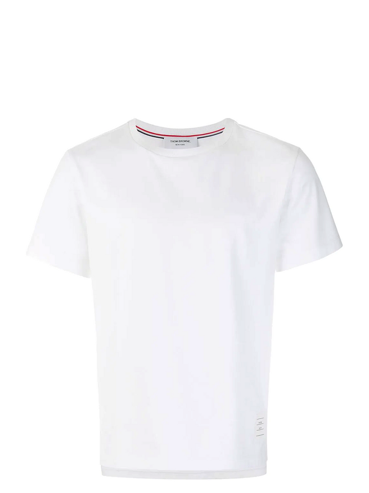 Thom Browne Relaxed Fit Tee With Side Slit White 1