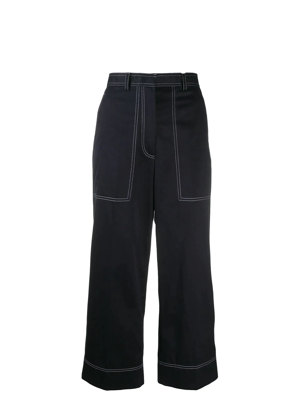 Thom Browne Sack Trousers With Top Stitching Finished Navy 1