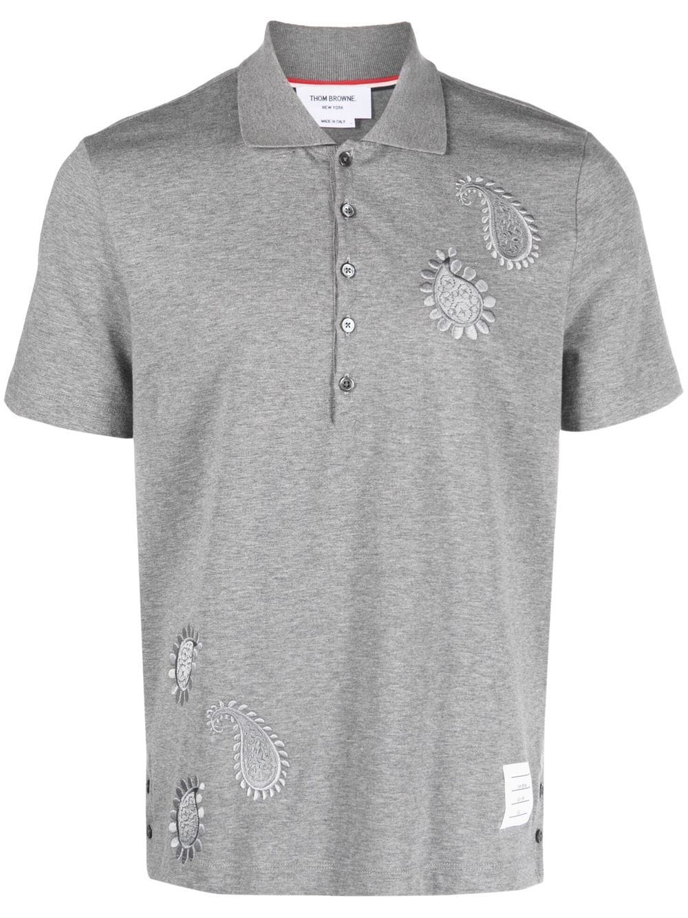 Thom-Browne-Short-Sleeve-Polo-Light-Grey-1