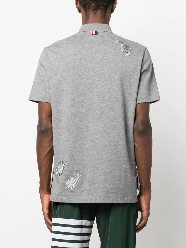 Thom-Browne-Short-Sleeve-Polo-Light-Grey-4