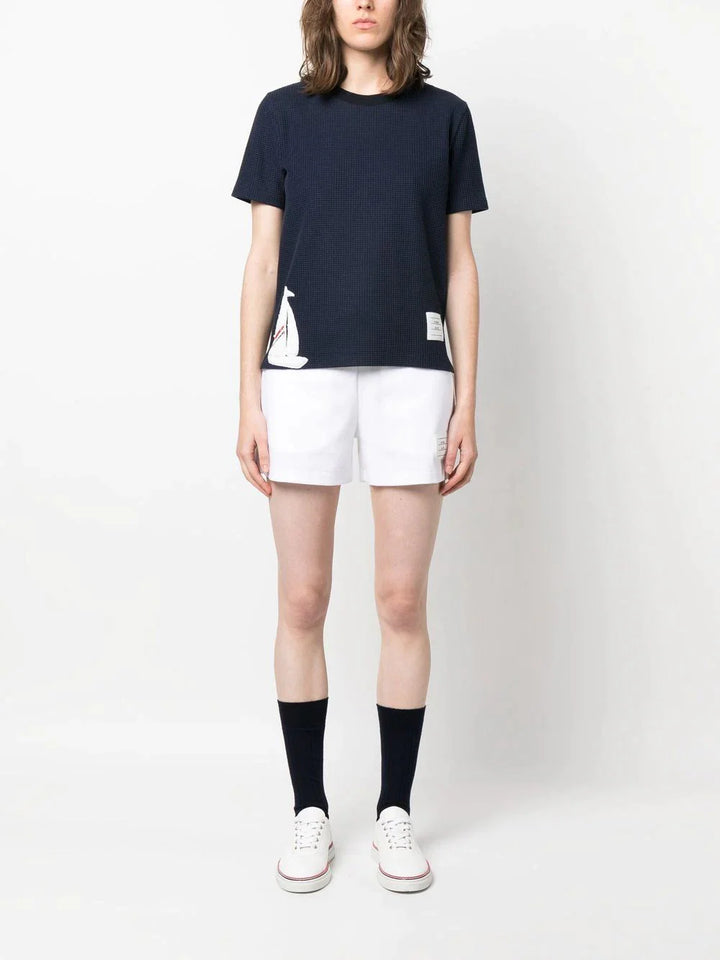 Thom Browne Short Sleeve Tee Navy 02