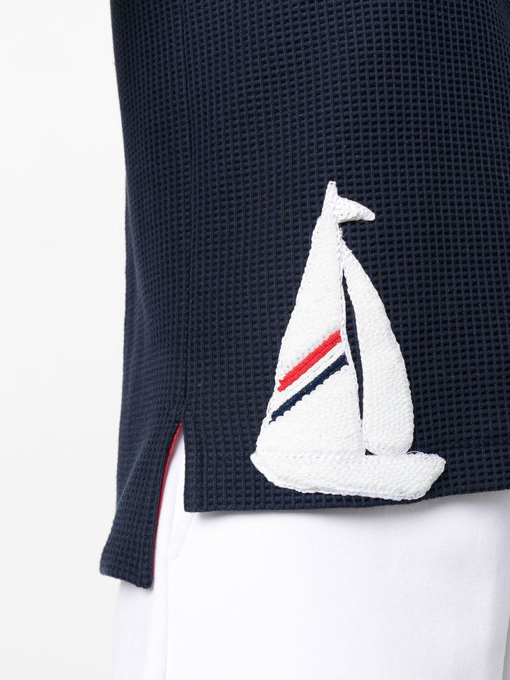 Thom Browne Short Sleeve Tee Navy 05