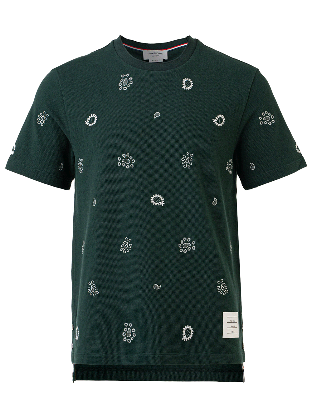 Thom-Browne-Short-Sleeve-Tee-With-All-Over-Pattern-Green-1