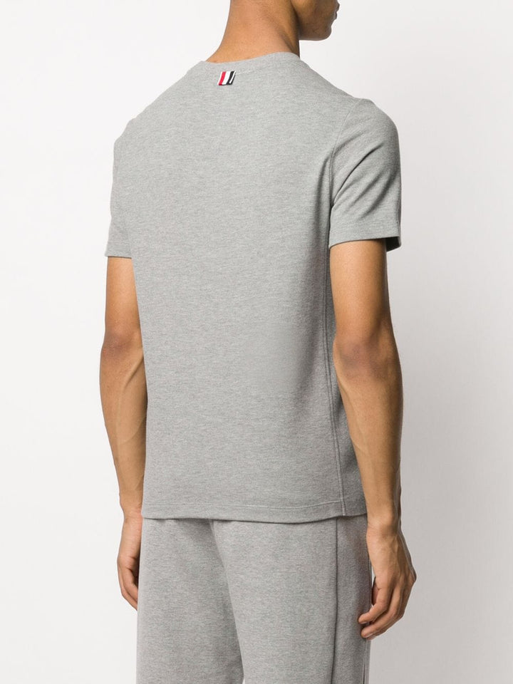 Thom-Browne-Short-Sleeve-Tee-With-Engineered-Light-Grey-4