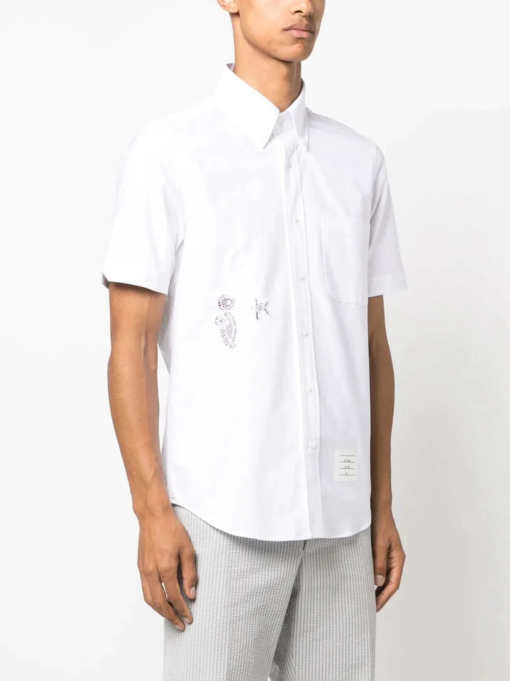 Thom-Browne-Straight-Fit-Button-Down-Shirts-White-3