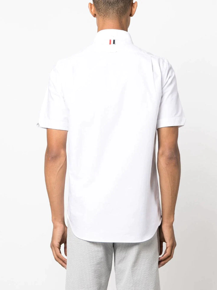 Thom-Browne-Straight-Fit-Button-Down-Shirts-White-4