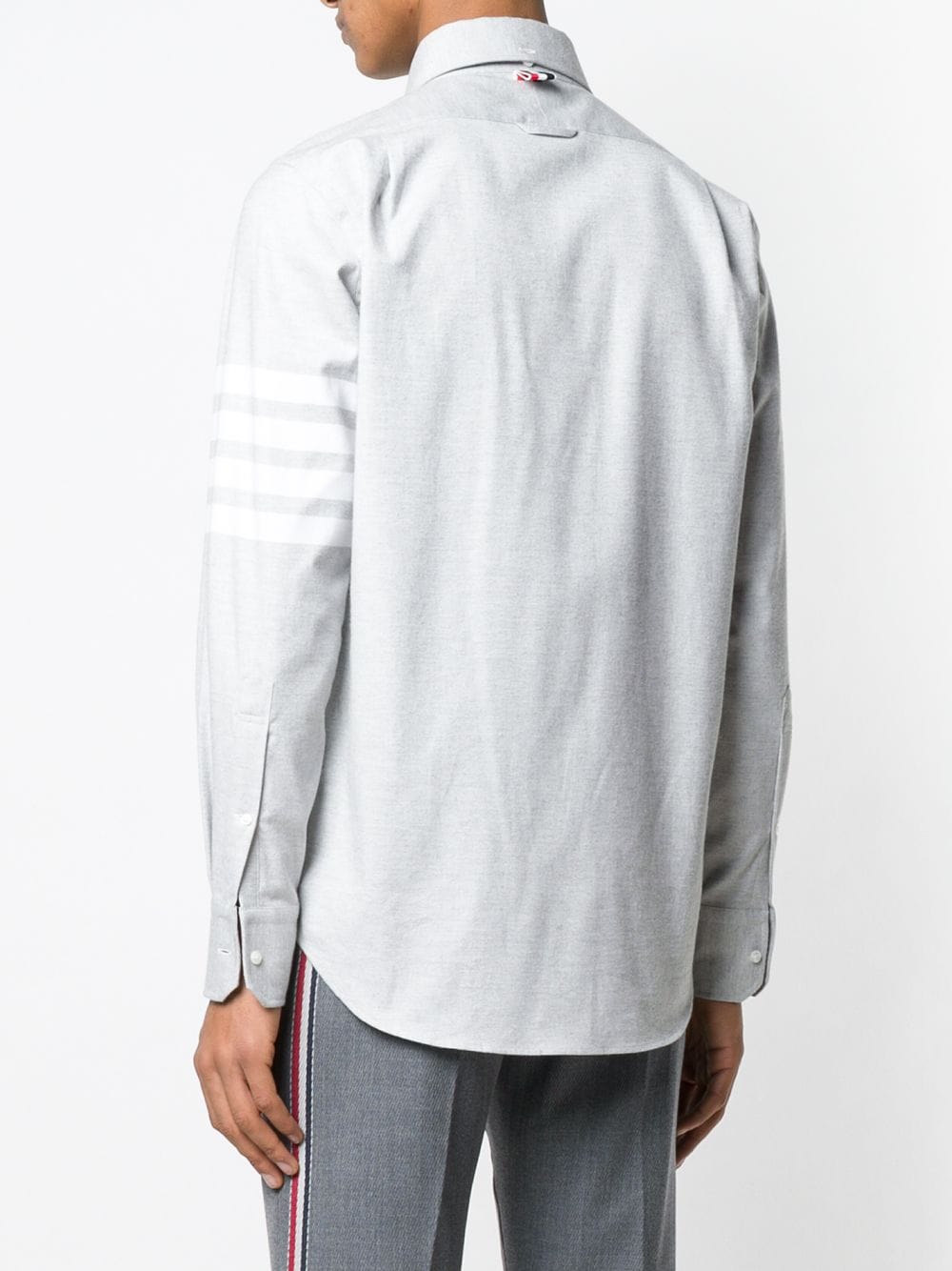 Thom-Browne-Straight-Fit-Long-Sleeve-Shirt-Grey-4