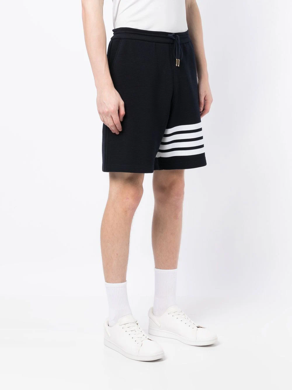 Thom-Browne-Sweat-Shorts-With-4Bar-In-Cotton-Navy-3