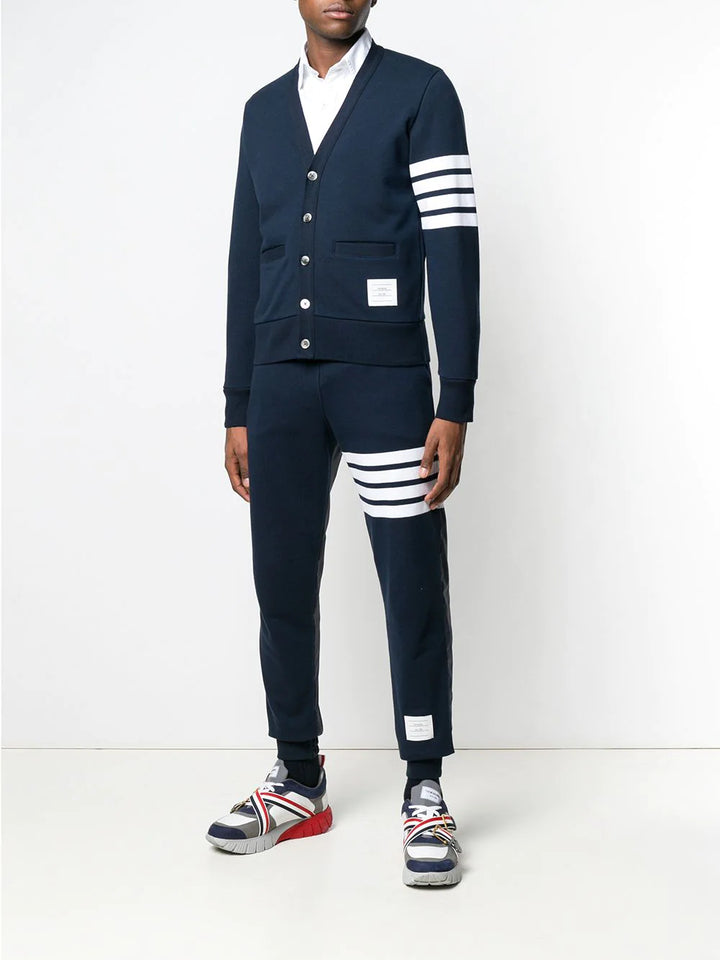 Thom-Browne-V-Neck-Cardigan-Light-Navy-2