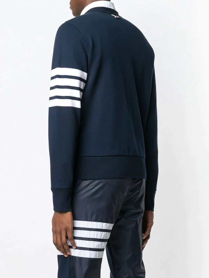 Thom-Browne-V-Neck-Cardigan-Light-Navy-4