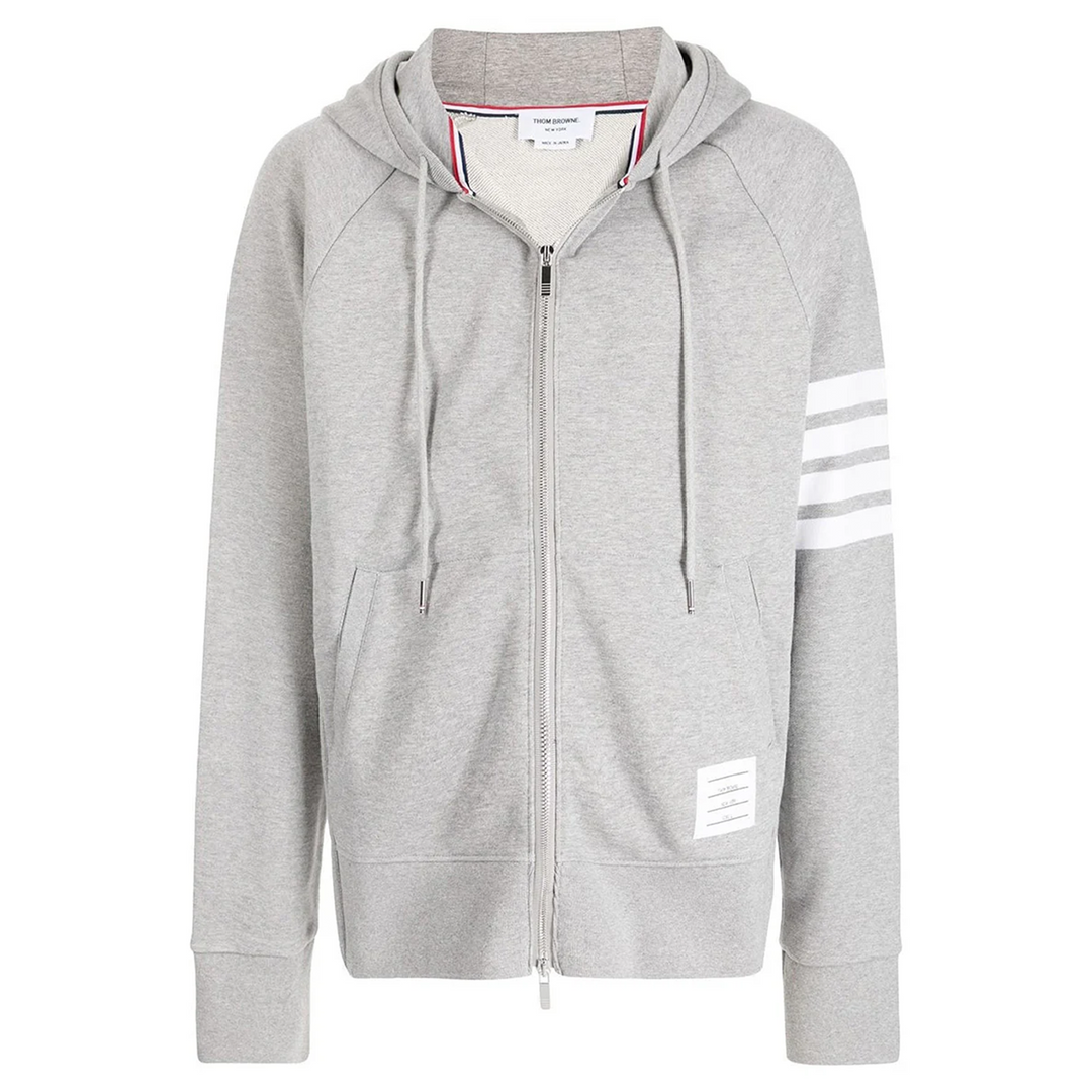 Zip Hoodie With 4Bar In Loopback