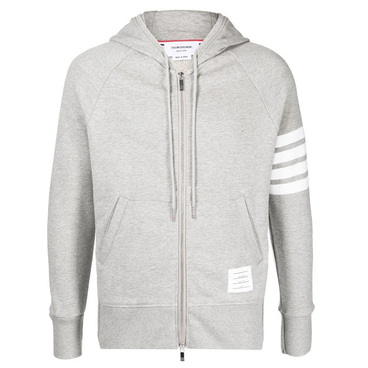 Classic Full Zip Hoodie With Elastic