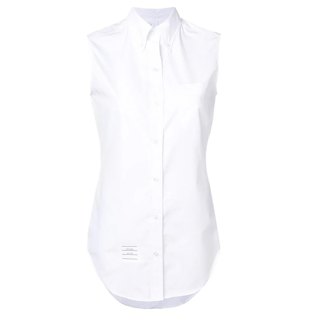 Classic Sleeveless Point Collar Top