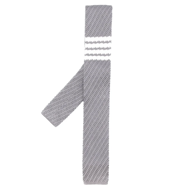 Knit Tie In Silk With 4 Bar Men