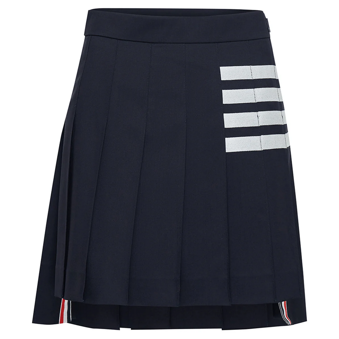 Mini Dropped Back Pleated Skirt