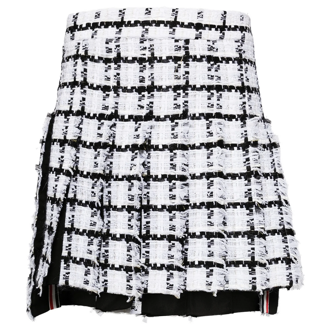 Mini Dropped Back Pleated Skirt