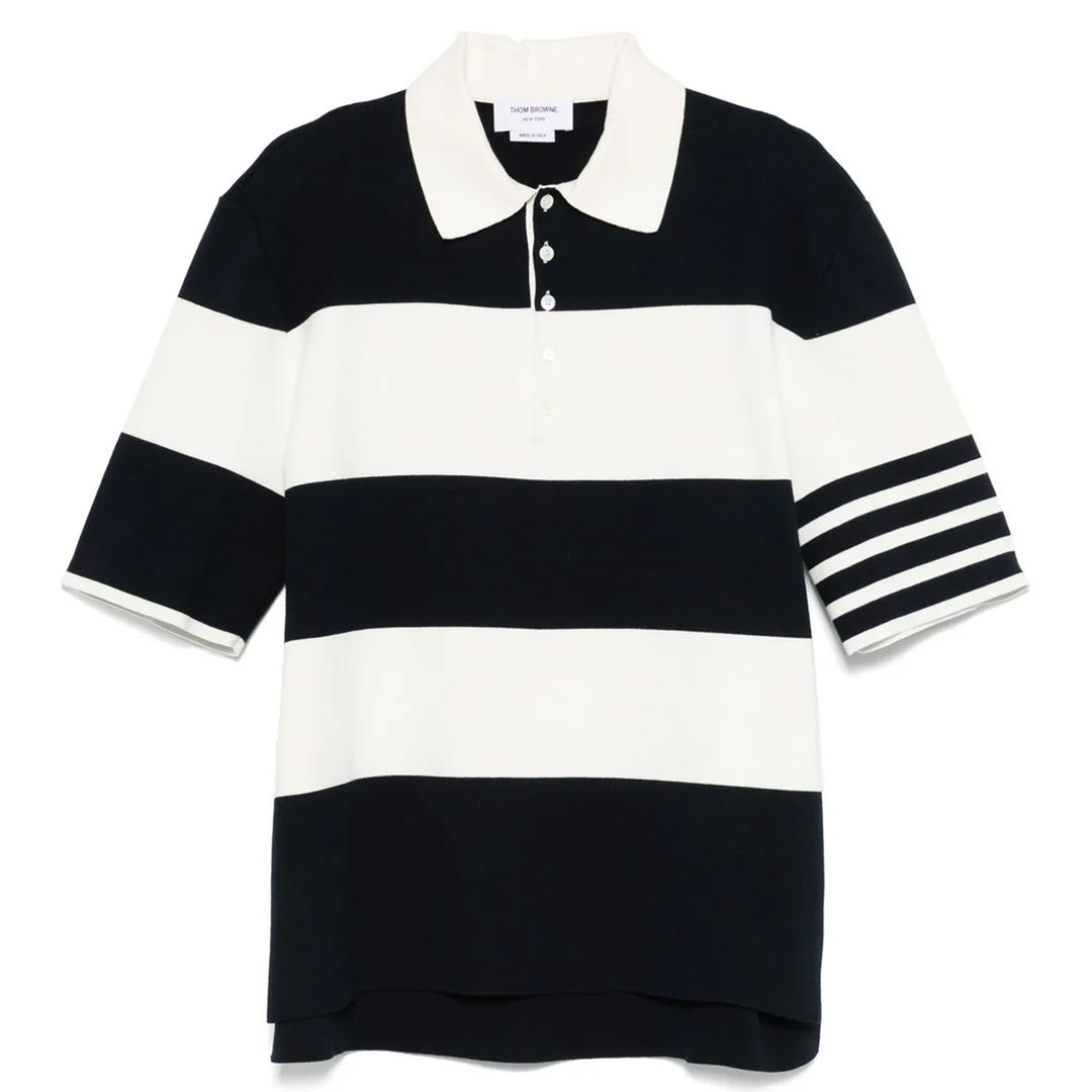 Rugby Stripe Milano Stitch Polo Men