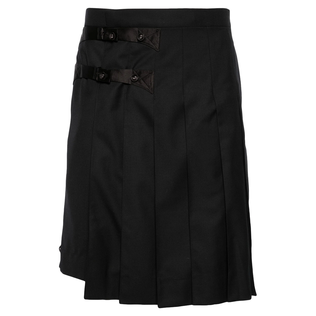 Twill Wool Backstrap Skort