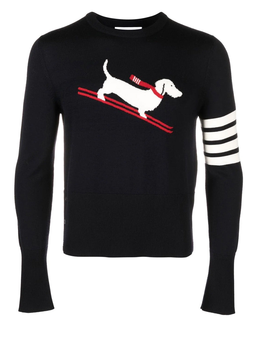     ThomBrowne-4BarStripeHolidaySkiingHectorIntarsiaClassicCrewNeckPullover-Navy-1