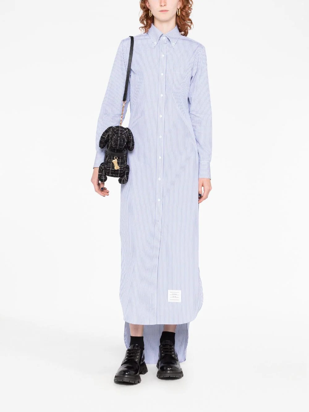 Button Down Striped Maxi Shirtdress Women – Club21.com