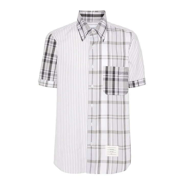 Funmix Madras Cotton Short Sleeve Shirt Men