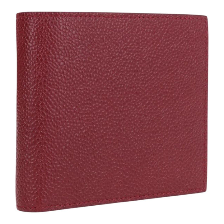 Club21 - Thom Browne - Billfold In Pebble Grain Leather Men - WALLETS - Burgundy
