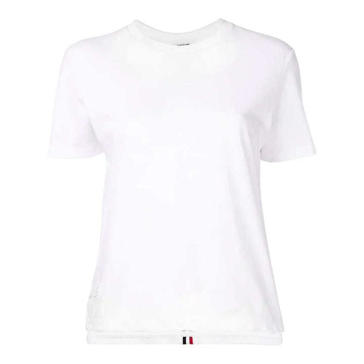 Club21 - Thom Browne - Classic Pique Stripe Tee Women - TEES - White