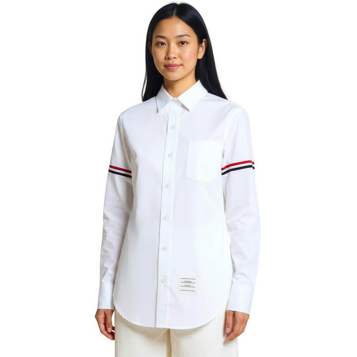 Club21 - Thom Browne - Classic Round Collar Shirt Women - BLOUSES - White