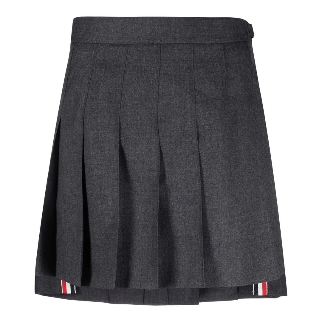 Club21 - Thom Browne - Dropped Back Pleated Mini Skirt - SKIRTS - Charcoal