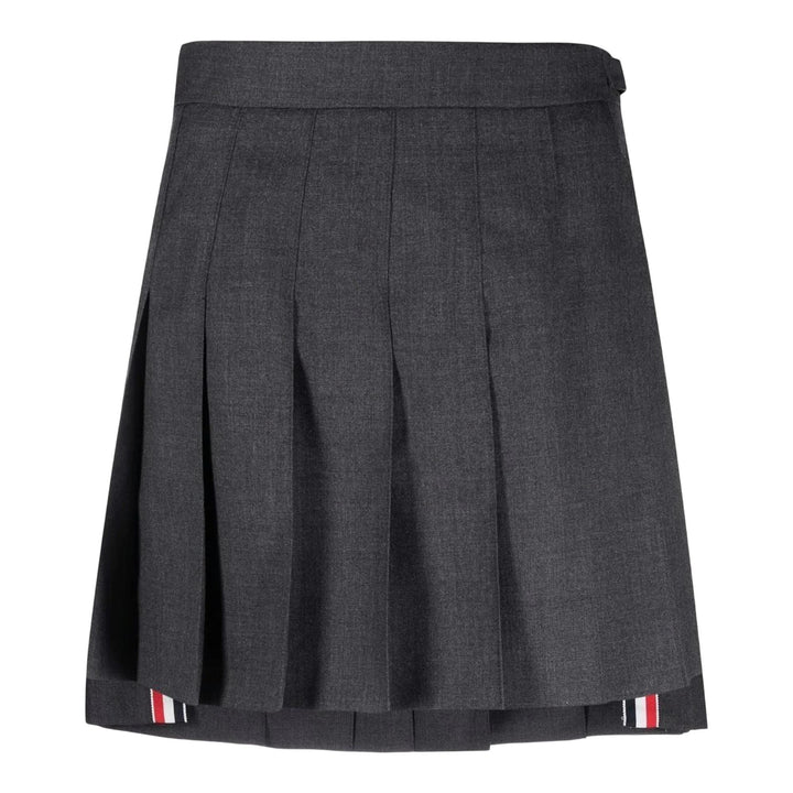 Club21 - Thom Browne - Dropped Back Pleated Mini Skirt - SKIRTS - Charcoal