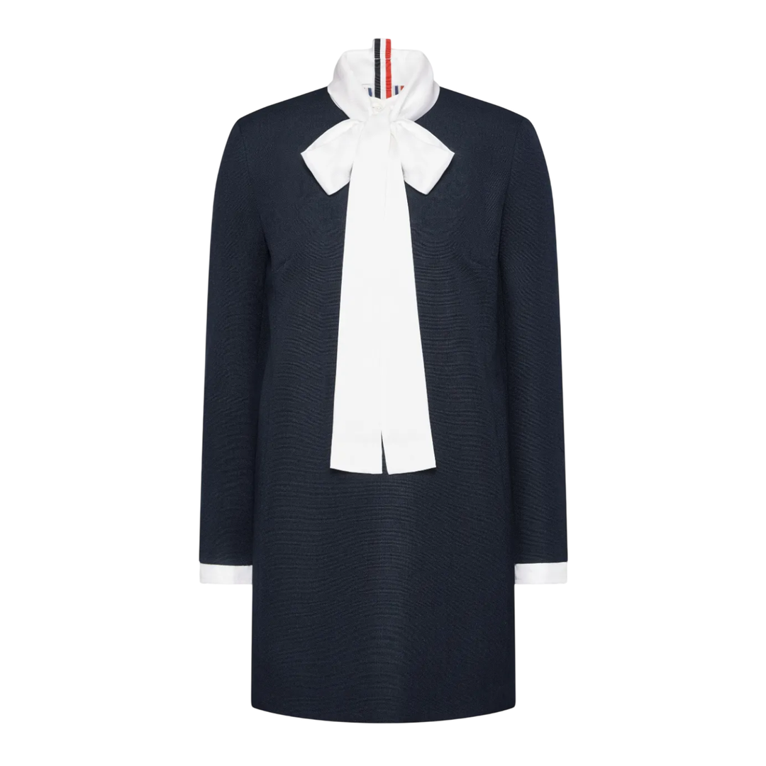 High Wool Suiting Shift Dress