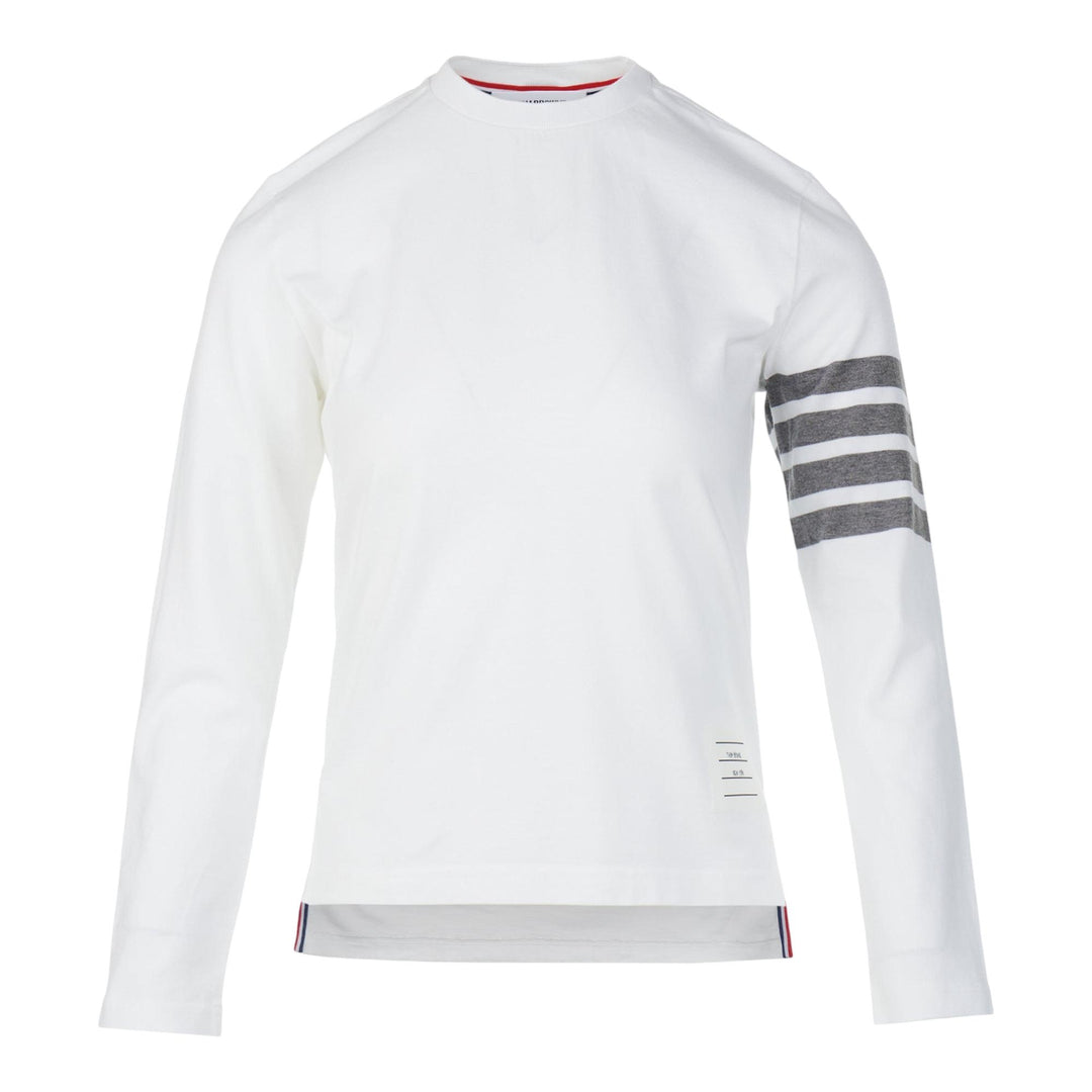Club21 - Thom Browne - Jersey 4-Bar Long Sleeve Tee Women - TEES - White