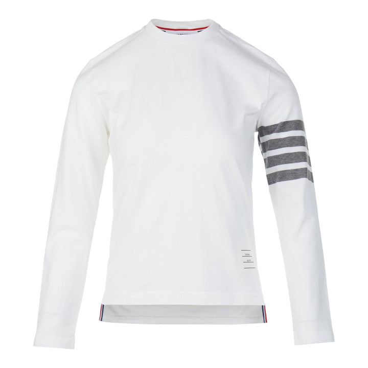 Club21 - Thom Browne - Jersey 4-Bar Long Sleeve Tee Women - TEES - White